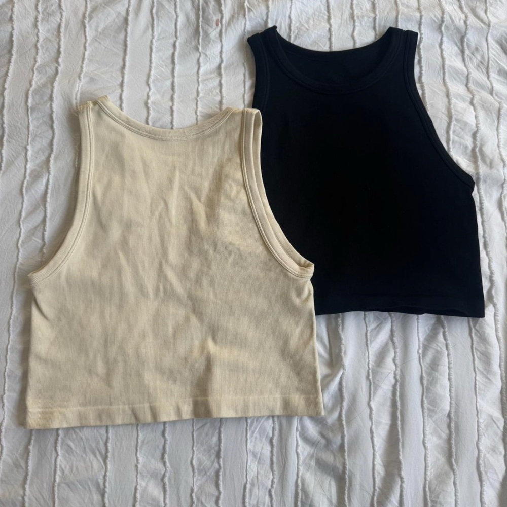 Black and Cream Tank Tops